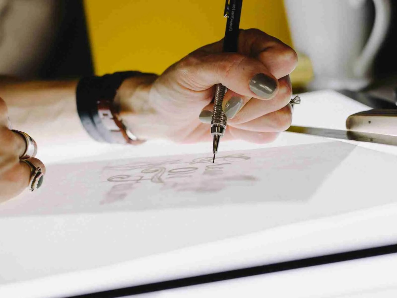 A hand drawing with a fine pen