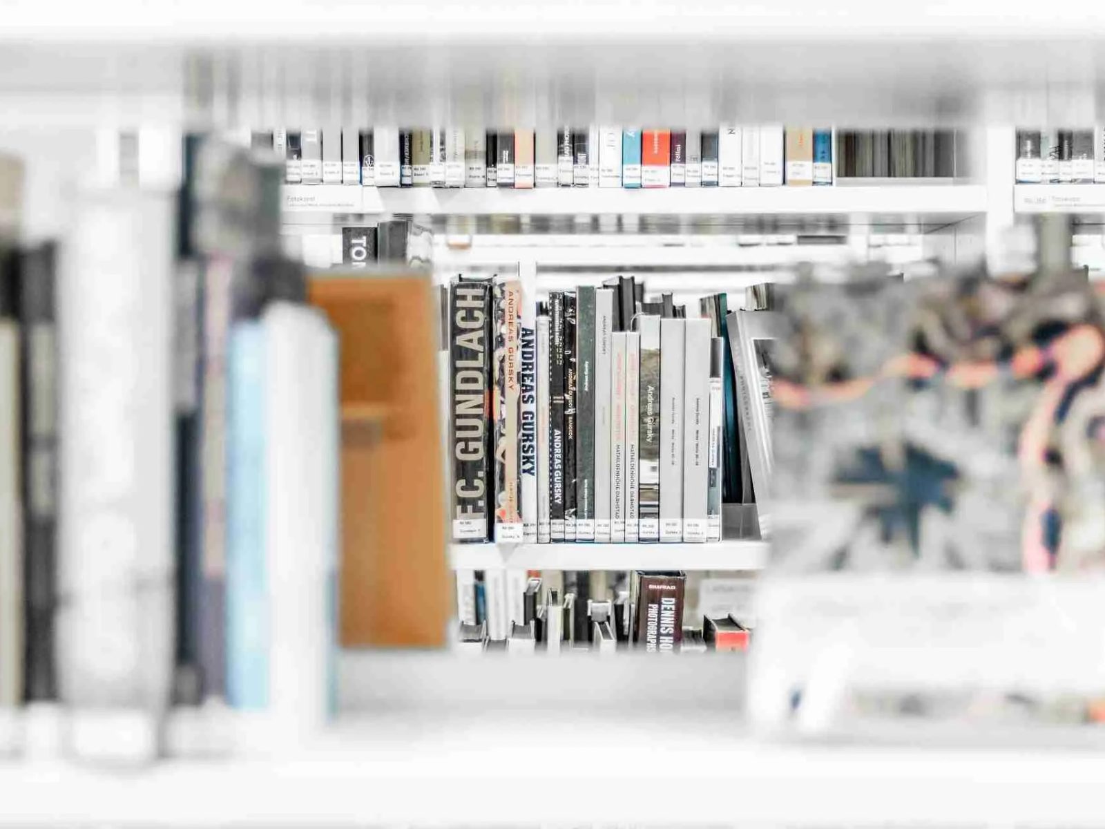 A shelf of reference material